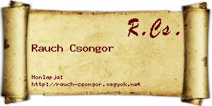 Rauch Csongor névjegykártya