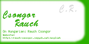 csongor rauch business card